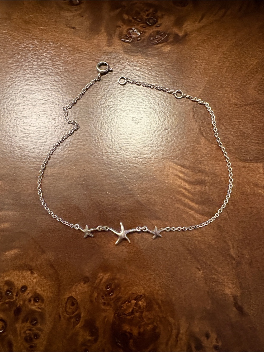 Sterling Silver Starfish Anklet